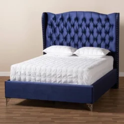 Hanne Bed Navy Blue - Baxton Studio -Baxton Studio GUEST 28f43907 d09a 4992 a040 75f46e8347a1