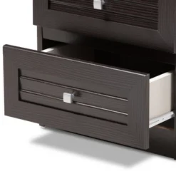 Carine Modern And Contemporary Finished 2 Drawer Nightstand Dark Brown - Baxton Studio -Baxton Studio GUEST 291224f8 9aa6 417c b5cc f7c3ba5664a5