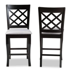 Set Of 2 Alora Upholstered Wood Counter Height Barstools - Baxton Studio -Baxton Studio GUEST 2913d54c 05e9 4595 a1c3 64abdced2953