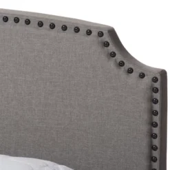 Odette Modern And Contemporary Fabric Upholstered Bed - Light Gray - Baxton Studio 14 Odette Modern And Contemporary Fabric Upholstered Bed - Light Gray - Baxton Studio -Baxton Studio GUEST 2922e1a9 a907 4da2 94e0 45536794bdad