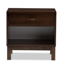 Deirdre Modern And Contemporary Wood 1 Drawer Nightstand - Baxton Studio -Baxton Studio GUEST 29694509 6a8d 4f0a be40 5b67bb8e02a4