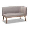 2pc Odessa Mid-Century Modern Fabric Upholstered Wood Dining Corner Sofa Bench Set Walnut/Brown/Gray - Baxton Studio -Baxton Studio GUEST 29a4eee5 72fc 4307 bbe8 1eb42001e728