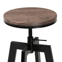 3pc Metal And Maritta Wood Height Adjustable Bar Pub Dining Set Walnut/Black - Baxton Studio 10 3pc Metal And Maritta Wood Height Adjustable Bar Pub Dining Set Walnut/Black - Baxton Studio -Baxton Studio GUEST 2a6ba78b 0d74 43f8 ad83 4f8f15f4c613