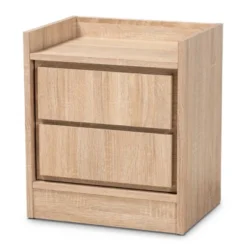 2 Drawers Hale Wood Nightstand - Baxton Studio -Baxton Studio GUEST 2a7c9646 3dc6 4979 bed1 fef90c7ffcb2