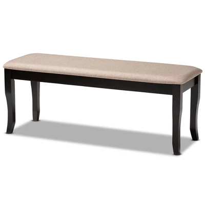 Cornelie Fabric Upholstered Wood Dining Bench - Baxton Studio 9 Cornelie Fabric Upholstered Wood Dining Bench - Baxton Studio - Image 7