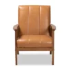 Nikko Mid-Century Faux Leather Upholstered Wood Lounge Chair Walnut/Brown - Baxton Studio -Baxton Studio GUEST 2ba348dc 06d0 42e5 8204 74245d32db04