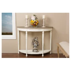 Vologne Traditional Wood French Console Table White - Baxton Studio -Baxton Studio GUEST 2cc6ba72 2c52 4eca b0d9 6b3ac06002a5