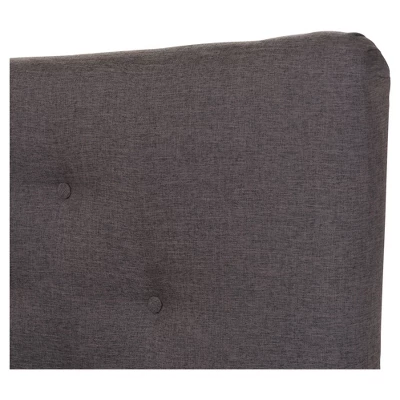 Hannah Mid - Century Modern Fabric Platform Bed - Baxton Studio 4 Hannah Mid - Century Modern Fabric Platform Bed - Baxton Studio - Image 2