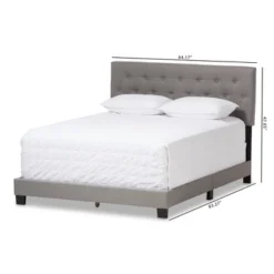 Cassandra Modern And Contemporary Fabric Upholstered Bed - Baxton Studio -Baxton Studio GUEST 2d987f13 7132 450d b048 20d4c108b284