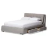 King Camile Modern And Contemporary Fabric Upholstered 4 Drawer Storage Platform Bed Gray - Baxton Studio 2 King Camile Modern And Contemporary Fabric Upholstered 4 Drawer Storage Platform Bed Gray - Baxton Studio -Baxton Studio GUEST 2db6a92c 3428 462a 968f d8f48b047f54