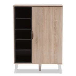 Adelina Mid - Century Modern 1 - Door Wood Shoe Cabinet - Brown - Baxton Studio 10 Adelina Mid - Century Modern 1 - Door Wood Shoe Cabinet - Brown - Baxton Studio -Baxton Studio GUEST 2dca9016 25d4 49ce b5cf 8b16a86f9a1c