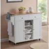 Meryland Modern Kitchen Island Cart White - Baxton Studio -Baxton Studio GUEST 2e2de00b 06f7 409e 83a2 3959ef9e1404