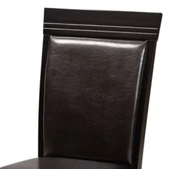 7pc Dining Set Wood And Jeane Faux Leather Upholstered Dark Brown/Espresso Brown - Baxton Studio -Baxton Studio GUEST 2eb903a5 fad7 4d4a 87ca 2fb1ab57f671