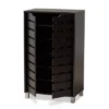 2 Door Ernest Brown Wood Shoe Storage Cabinet Dark Brown - Baxton Studio -Baxton Studio GUEST 2f327e74 1763 4424 90e9 bf45cebf4268