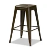 4pc Horton Gunmetal Metal Stackable Counter Stool Set Gray - Baxton Studio -Baxton Studio GUEST 2fadeba6 094e 449a 85d6 e6c026de4152