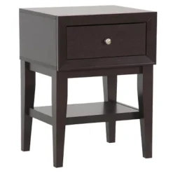 Gaston Modern Accent Table And Nightstand Brown - Baxton Studio
