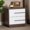 Mette Walnut Finished Wood Nightstand White - Baxton Studio -Baxton Studio GUEST 309954ae 1535 4faf 8e23 3df5efa4df28