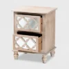 Celia Wood And Mirror 2 Drawer Quatrefoil Nightstand Natural - Baxton Studio -Baxton Studio GUEST 30fb85a5 b1de 42f8 8bae 0e4c748e537d