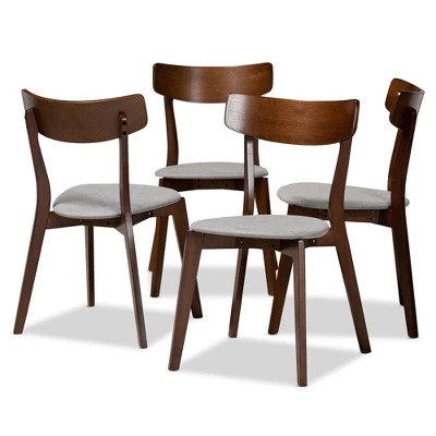 Set Of 4 Iora Upholstered Wood Dining Chairs - Baxton Studio 7 Set Of 4 Iora Upholstered Wood Dining Chairs - Baxton Studio - Image 5