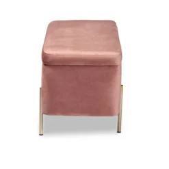 Rockwell Blush Velvet Metal Storage Bench Pink/Gold - Baxton Studio 14 Rockwell Blush Velvet Metal Storage Bench Pink/Gold - Baxton Studio -Baxton Studio GUEST 32a2ce9b 8f23 4e28 b07e 8e7d77147cf2