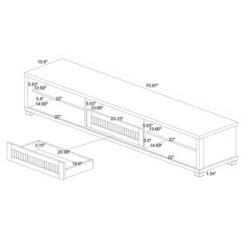 Gerhardine Wood 1 Drawer TV Stand For TVs Up To 65" Oak Brown/Black - Baxton Studio -Baxton Studio GUEST 32afeed2 e4d5 4976 a2f4 bd4c2f0279bb