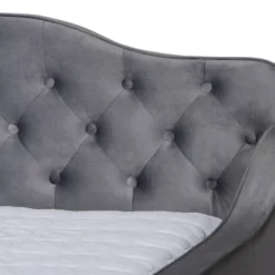 Freda Velvet Fabric Upholstered Button Tufted Daybed - Baxton Studio -Baxton Studio GUEST 33238811 3241 46b2 9b64 a0d1e873d07b