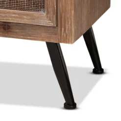 Calida Wood And Rattan 3 Drawer Storage Cabinet Brown - Baxton Studio -Baxton Studio GUEST 33389360 20f4 497a 9dfe 9c7dd4f225e5