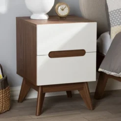 Calypso Mid - Century Modern Wood 3 - Drawer Storage Nightstand - Brown - Baxton Studio 13 Calypso Mid - Century Modern Wood 3 - Drawer Storage Nightstand - Brown - Baxton Studio -Baxton Studio GUEST 33435314 26e0 45ce 8e07 d3100cc65724