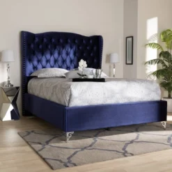 Hanne Bed Navy Blue - Baxton Studio -Baxton Studio GUEST 336b5012 9d96 4b7d a0df c7a2536c8c9b