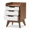Brighton Mid - Century Modern Wood 3 - Drawer Storage Nightstand - Brown - Baxton Studio -Baxton Studio GUEST 33bca5f0 ae6f 4162 9b2a d4f3243effda