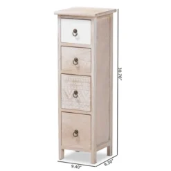 Seanna Wood 4 Drawer Storage Unit Light Brown - Baxton Studio -Baxton Studio GUEST 345df54d 9248 4618 9527 2e9ce47f667c