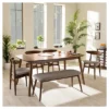 6pc Dining Set Flora Mid-Century Modern Finishing Wood Light Gray/Medium Brown - Baxton Studio -Baxton Studio GUEST 3511ad84 cca8 4c22 adf3 36812d2fe580