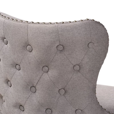 2pc Gradisca Wood Swivel Counter Stool Set Gray/Walnut Brown - Baxton Studio 7 2pc Gradisca Wood Swivel Counter Stool Set Gray/Walnut Brown - Baxton Studio - Image 5