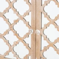 1 Drawer Leah Mirrored Storage Cabinet Whitewashed Brown - Baxton Studio -Baxton Studio GUEST 3548981e b7dd 4792 b766 b10744883549