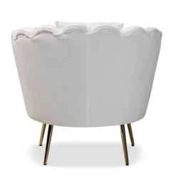 Garson Velvet And Metal Accent Chair - Baxton Studio -Baxton Studio GUEST 3582531f c17c 4a9e 87cc b6674ab4757a