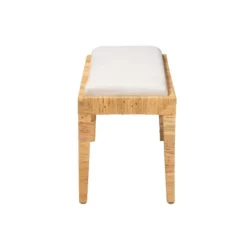 Sofia Rattan And Mahogany Wood Bench White/Natural Brown - Baxton Studio 10 Sofia Rattan And Mahogany Wood Bench White/Natural Brown - Baxton Studio -Baxton Studio GUEST 35a959f7 d2d6 41e1 abac f2544de8c0b3