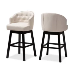 Set Of 2 Theron Swivel Barstools - Baxton Studio 17 Set Of 2 Theron Swivel Barstools - Baxton Studio -Baxton Studio GUEST 35bbe736 c5fa 408a a3a9 2e8e6c8eb6a9