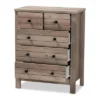 Derek Natural Wood 5 Drawer Chest Brown - Baxton Studio -Baxton Studio GUEST 369935be e2b9 4fd0 b6f9 0cd9b0a78052