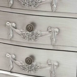 Callen Brushed Wood 4 Drawer Nightstand Silver - Baxton Studio -Baxton Studio GUEST 373380d8 22fe 4a76 ae3e 6d6d382bd333