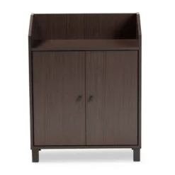 Rossin Wood 2 Door Entryway Shoe Cabinet - Baxton Studio -Baxton Studio GUEST 37bf0d21 4f71 4d37 bf03 36ea94695e8a
