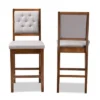2pc Gideon Fabric Upholstered And Wood Counter Height Barstool Set - Baxton Studio -Baxton Studio GUEST 38d8d70e 553b 4fb1 a48c 44b3cc918b20