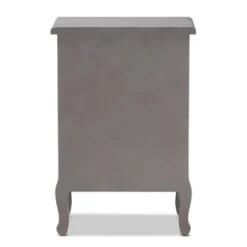 3 Drawer Capucine Finished Wood Nightstand Gray - Baxton Studio -Baxton Studio GUEST 396fbc80 c703 45bd 99ec 477de08d80e1