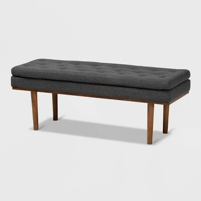 Arne Walnut Finished Bench - Baxton Studio 10 Arne Walnut Finished Bench - Baxton Studio - Image 8