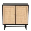 Declan Wood And Natural Rattan 2 Door Storage Cabinet Espresso Brown/Black - Baxton Studio -Baxton Studio GUEST 3a2d828d 6113 452d bdb2 f8b1e7a9c9e5