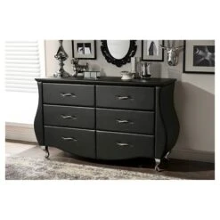 Enzo Modern And Contemporary Faux Leather 6 Drawer Dresser - Baxton Studio -Baxton Studio GUEST 3a5ed4f3 23ec 46b0 a90c e6d15281ee93