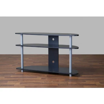 Orbit And Silver TV Stand For TVs Up To 40" Black/Silver - Baxton Studio 3 Orbit And Silver TV Stand For TVs Up To 40" Black/Silver - Baxton Studio
