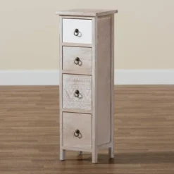 Seanna Wood 4 Drawer Storage Unit Light Brown - Baxton Studio -Baxton Studio GUEST 3b69e70b 4155 4c25 833a c5f660176caa