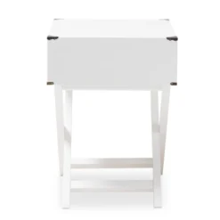 Curtice 1 Drawer Wooden Nightstand White - Baxton Studio -Baxton Studio GUEST 3b7976d8 78cf 449d 9395 b57a49ec5d87