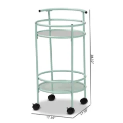 Newell Metal 2 Tier Kitchen Cart Mint Green/Black - Baxton Studio 15 Newell Metal 2 Tier Kitchen Cart Mint Green/Black - Baxton Studio -Baxton Studio GUEST 3be61872 a731 42a7 a727 052aaf7e9d57