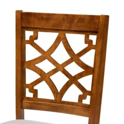 2pc Mael Fabric Upholstered And Wood Dining Chair Set Gray/Brown - Baxton Studio -Baxton Studio GUEST 3c69a825 4db0 49d6 8d04 ec1dc7f510d2